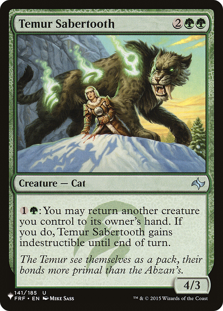 Temur Sabertooth [The List] | Exor Games Dartmouth