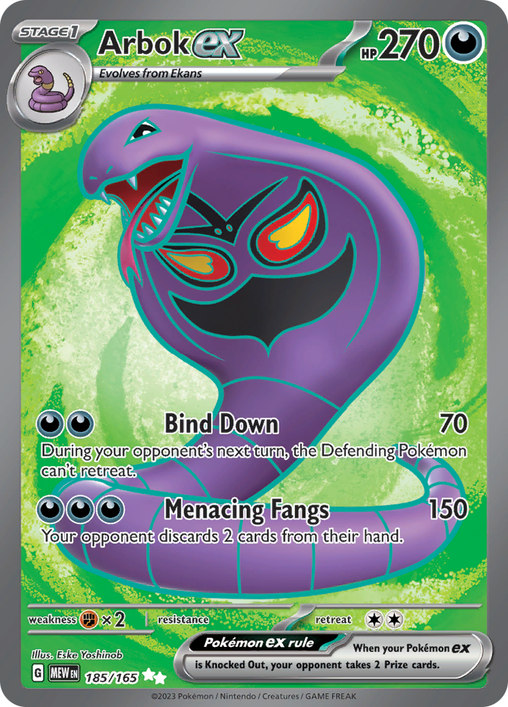 Arbok ex (185/165) [Scarlet & Violet: 151] | Exor Games Dartmouth