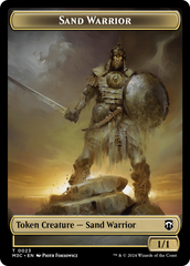 Marit Lage // Sand Warrior Double-Sided Token [Modern Horizons 3 Commander Tokens] | Exor Games Dartmouth