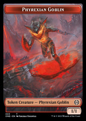 Rebel // Phyrexian Goblin Double-Sided Token [Phyrexia: All Will Be One Tokens] | Exor Games Dartmouth