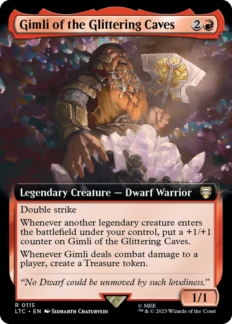 Gimli of the Glittering Caves (Extended Art) [The Lord of the Rings: Tales of Middle-Earth Commander] | Exor Games Dartmouth