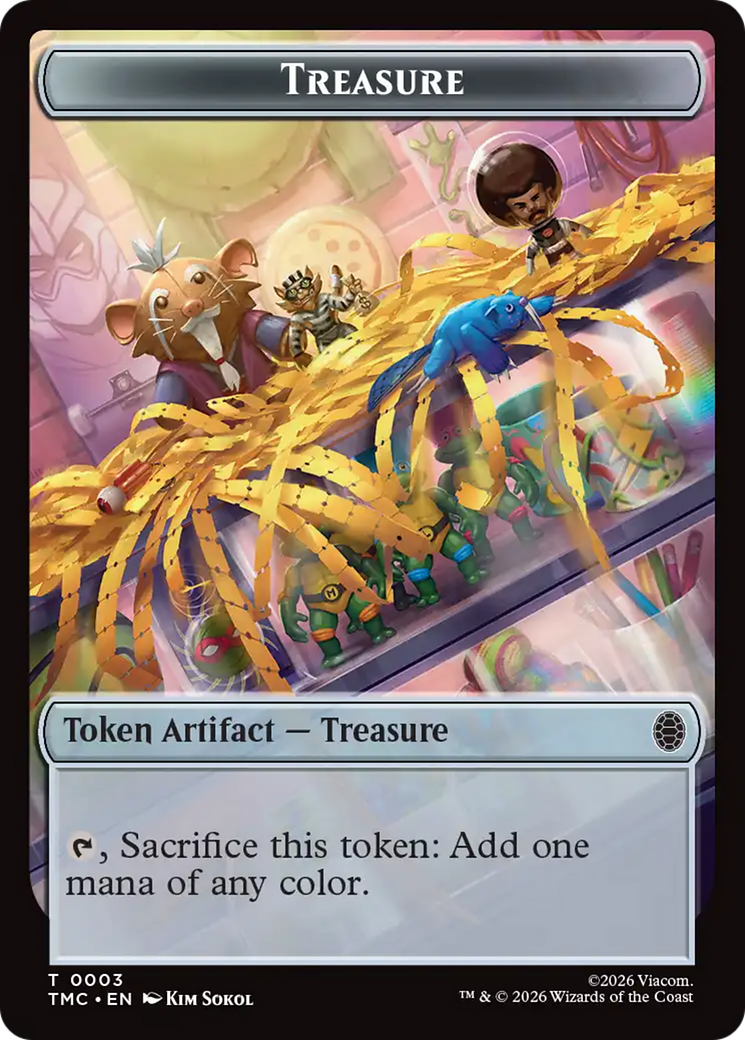Treasure // Robot Double-Sided Token [Teenage Mutant Ninja Turtles Commander Tokens] | Exor Games Dartmouth