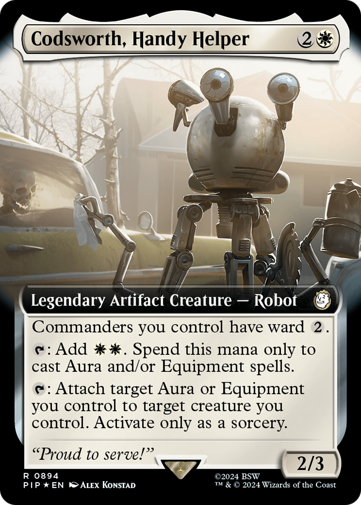 Codsworth, Handy Helper (Extended Art) (Surge Foil) [Fallout] | Exor Games Dartmouth