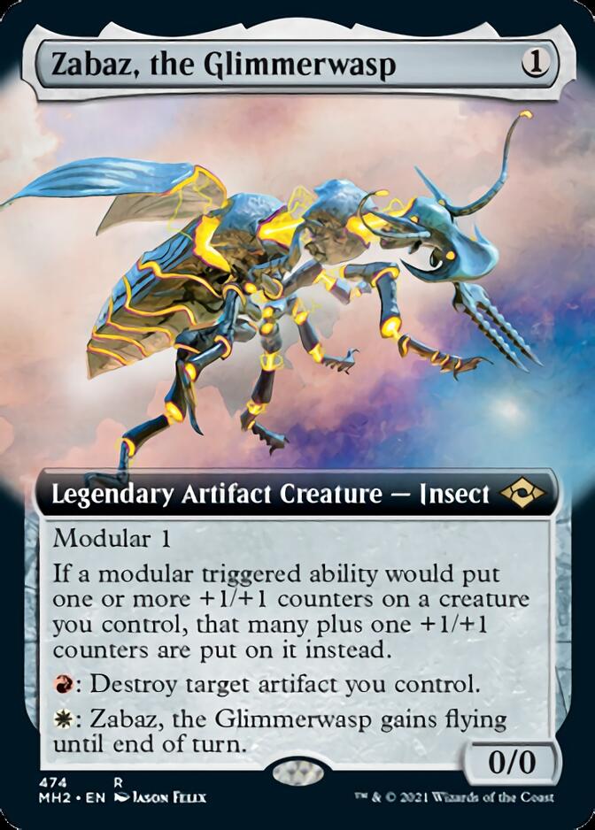 Zabaz, the Glimmerwasp (Extended Art) [Modern Horizons 2] | Exor Games Dartmouth