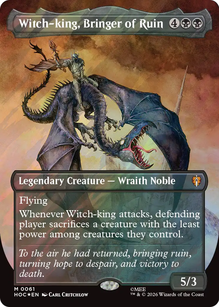 Witch-king, Bringer of Ruin (Borderless) (Surge Foil) [The Hobbit] | Exor Games Dartmouth