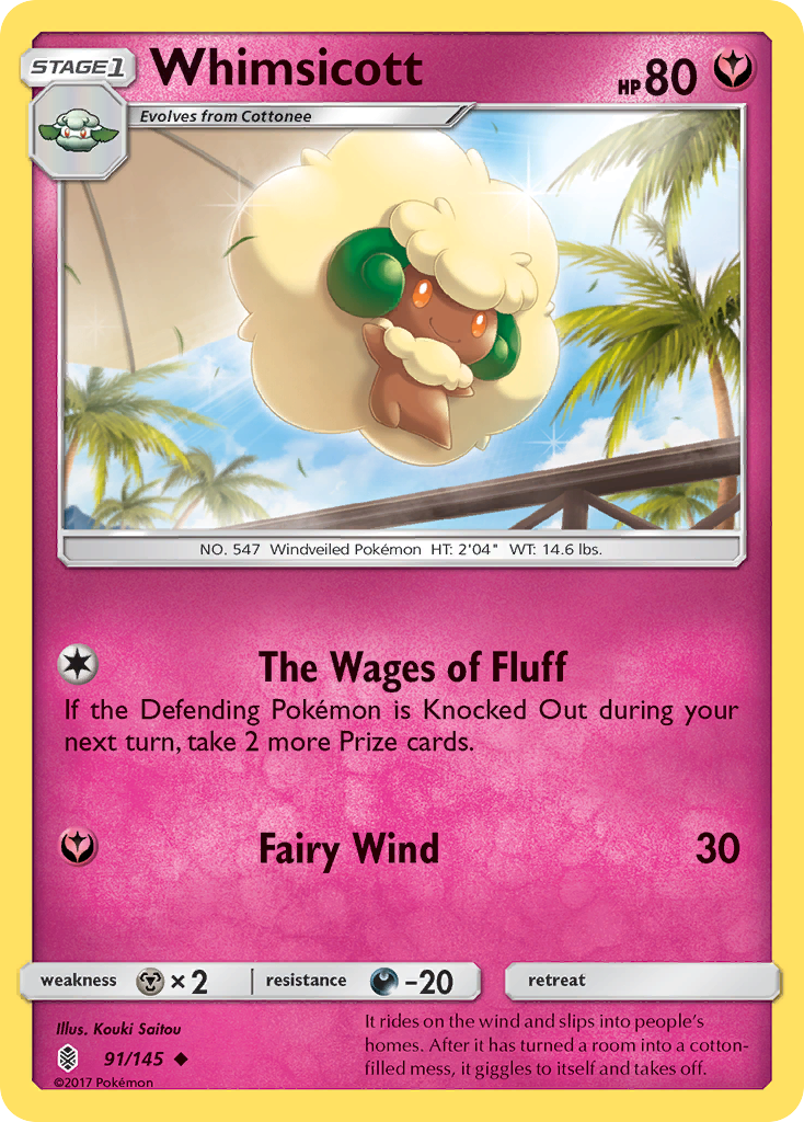 Whimsicott (91/145) [Sun & Moon: Guardians Rising] | Exor Games Dartmouth