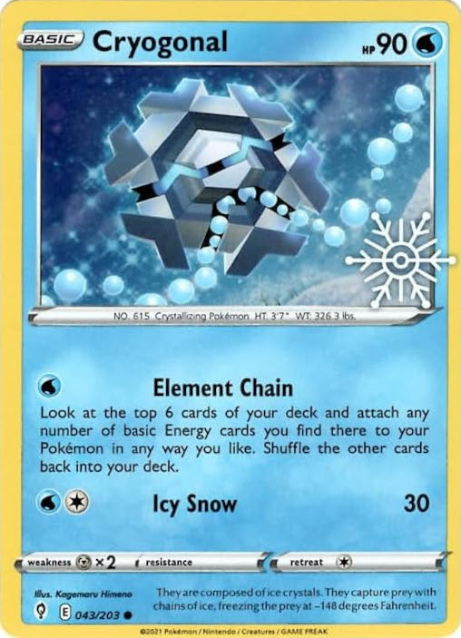 Cryogonal (043/203) (Holiday Calendar) [Sword & Shield: Evolving Skies] | Exor Games Dartmouth