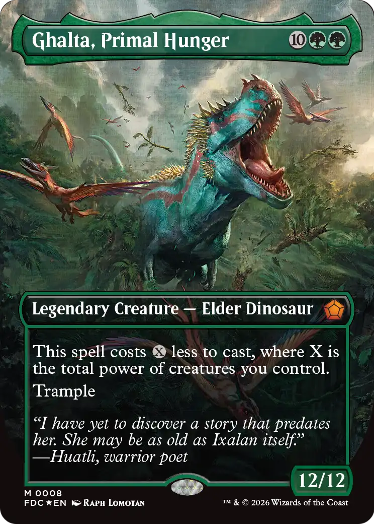 Ghalta, Primal Hunger (Borderless) [Foundations Commander] | Exor Games Dartmouth