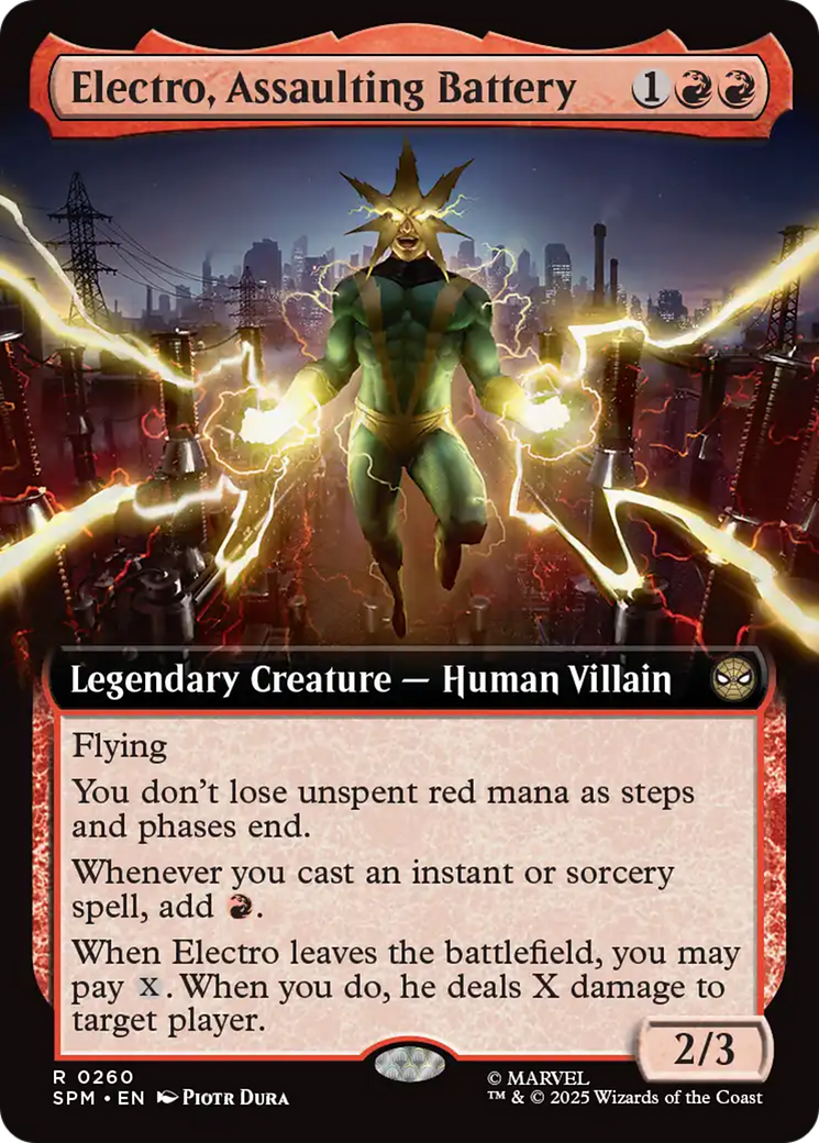 Electro, Assaulting Battery (Extended Art) [Marvel's Spider-Man] | Exor Games Dartmouth