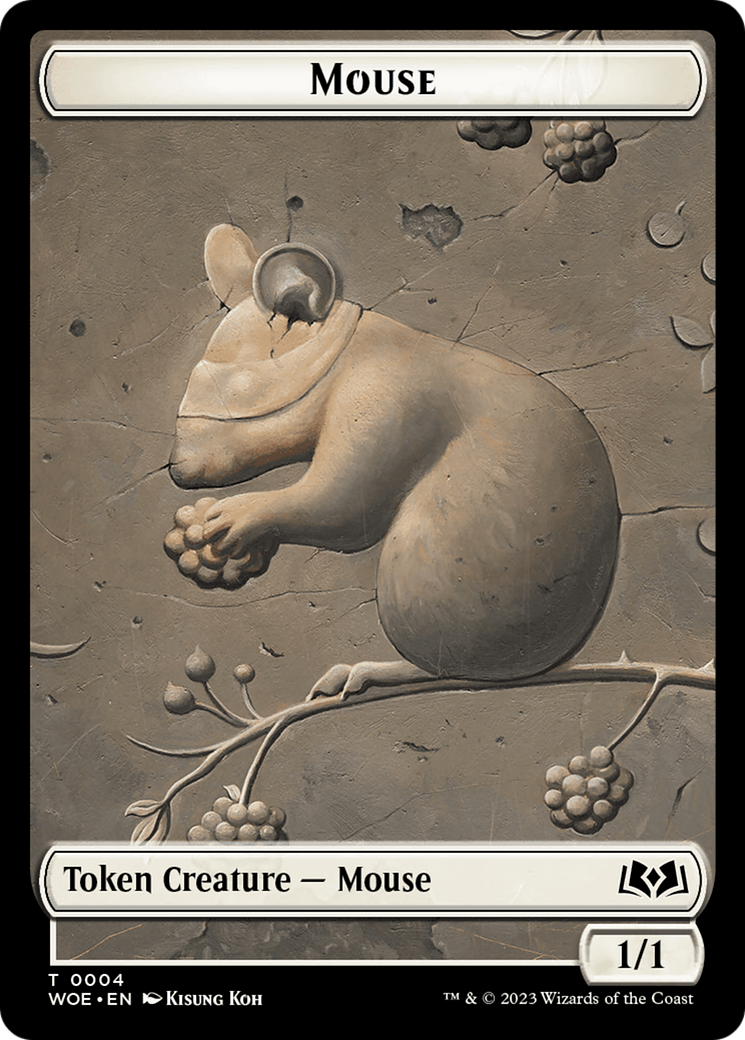 Mouse // Food (0011) Double-Sided Token [Wilds of Eldraine Tokens] | Exor Games Dartmouth