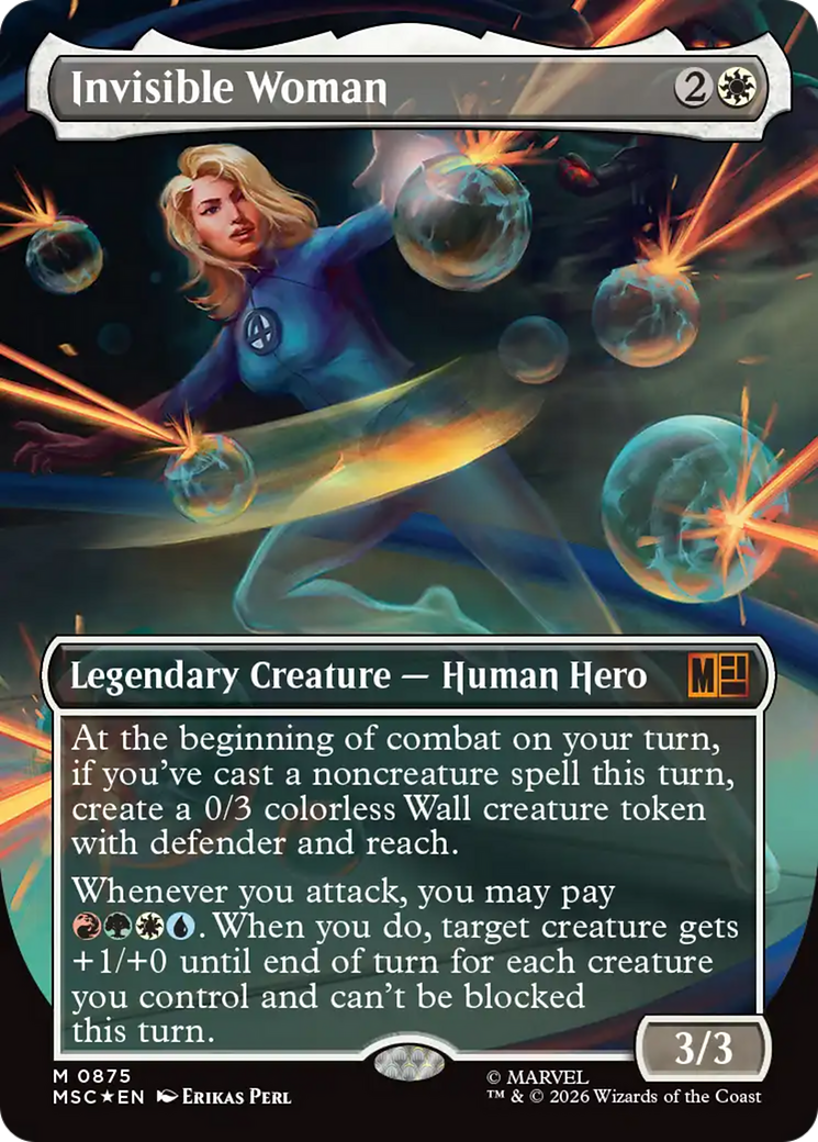 Invisible Woman (Borderless) (Surge Foil) [Marvel Super Heroes Commander] | Exor Games Dartmouth