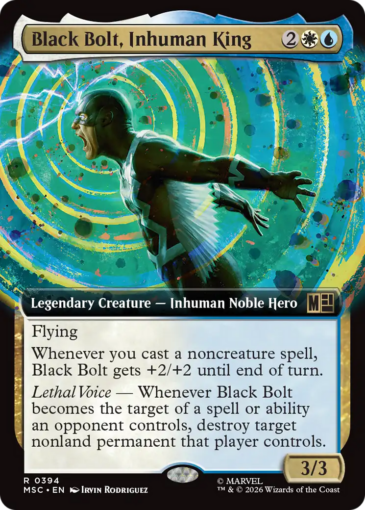 Black Bolt, Inhuman King (Extended Art) [Marvel Super Heroes Commander] | Exor Games Dartmouth