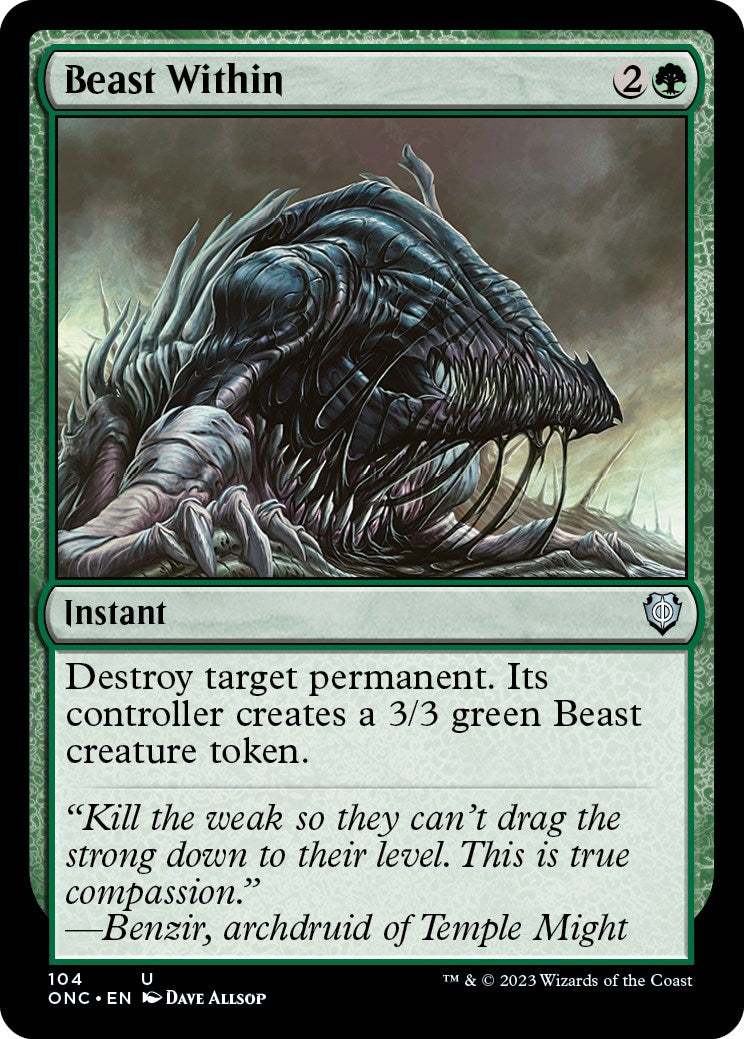 Beast Within [Phyrexia: All Will Be One Commander] | Exor Games Dartmouth