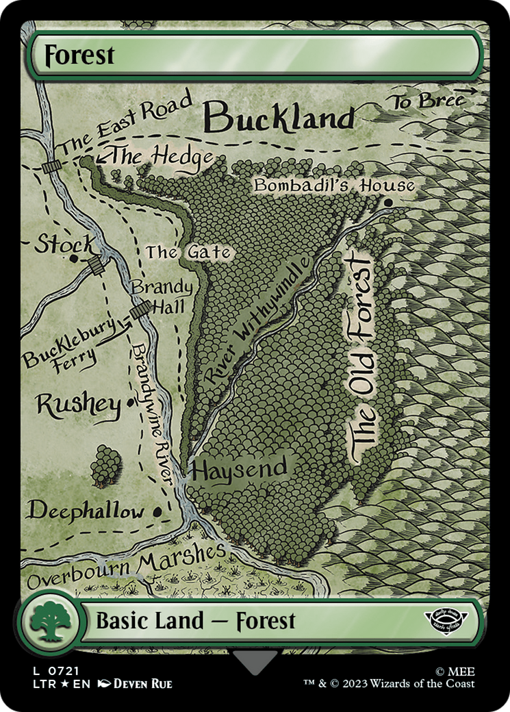 Forest (0721) (Surge Foil) [The Lord of the Rings: Tales of Middle-Earth] | Exor Games Dartmouth