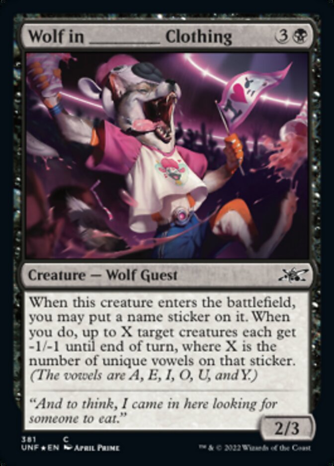 Wolf in _____ Clothing (Galaxy Foil) [Unfinity] | Exor Games Dartmouth