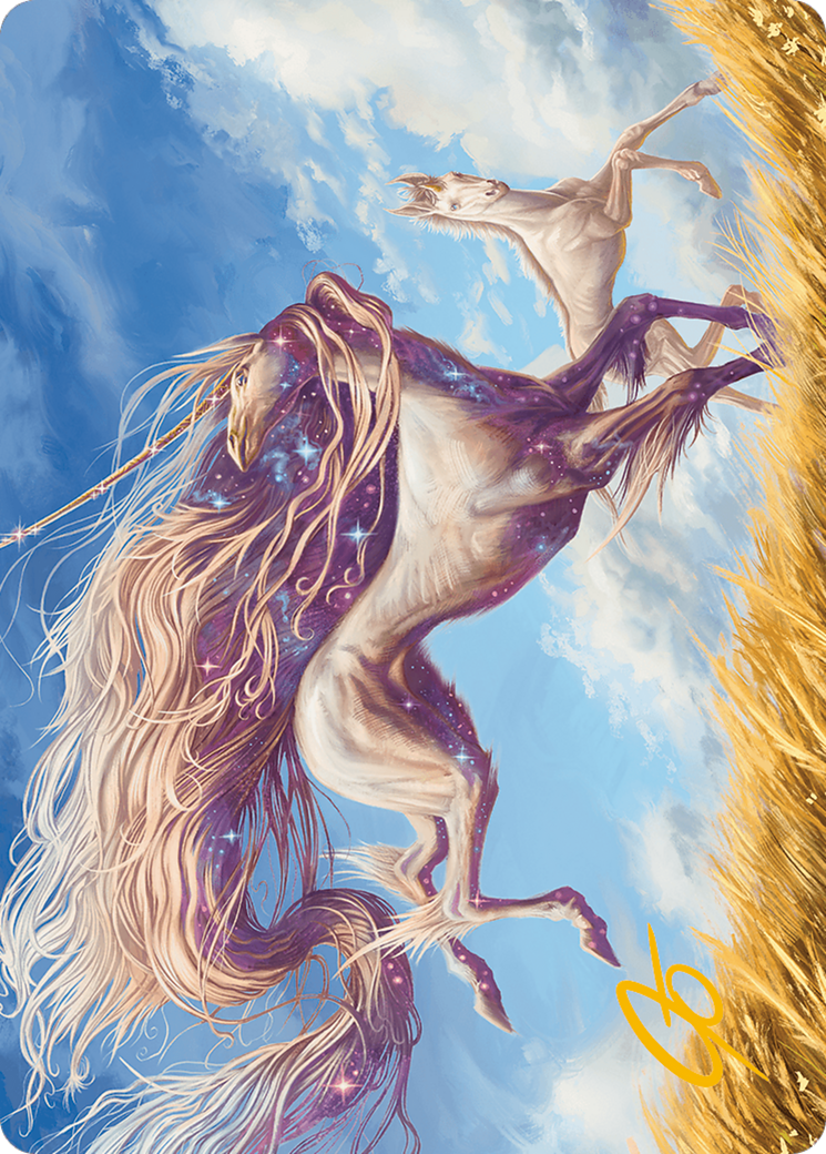 Nyxborn Unicorn Art Card (Gold-Stamped Signature) [Modern Horizons 3 Art Series] | Exor Games Dartmouth