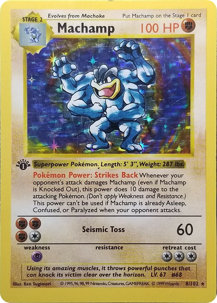 Machamp (8/102) (Shadowless) [Base Set 1st Edition] | Exor Games Dartmouth