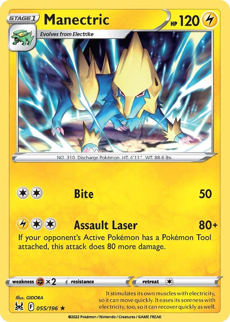 Manectric (055/196) [Sword & Shield: Lost Origin] | Exor Games Dartmouth