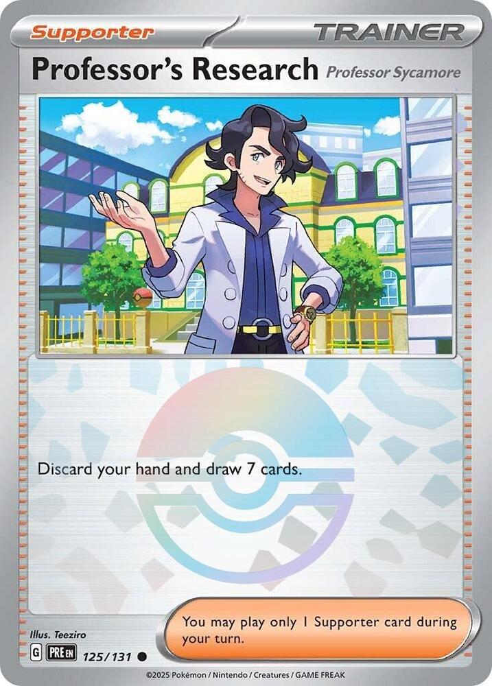 Professor's Research (125/131) [Professor Sycamore] (Poke Ball Pattern) [Scarlet & Violet: Prismatic Evolutions] | Exor Games Dartmouth