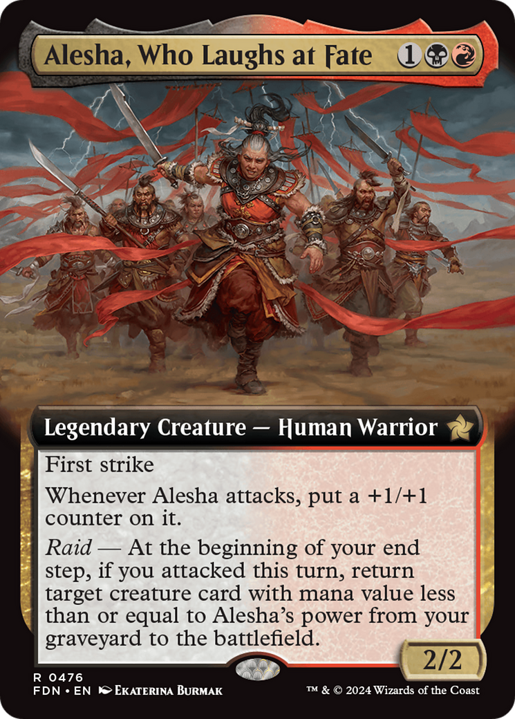 Alesha, Who Laughs at Fate (Extended Art) [Foundations] | Exor Games Dartmouth