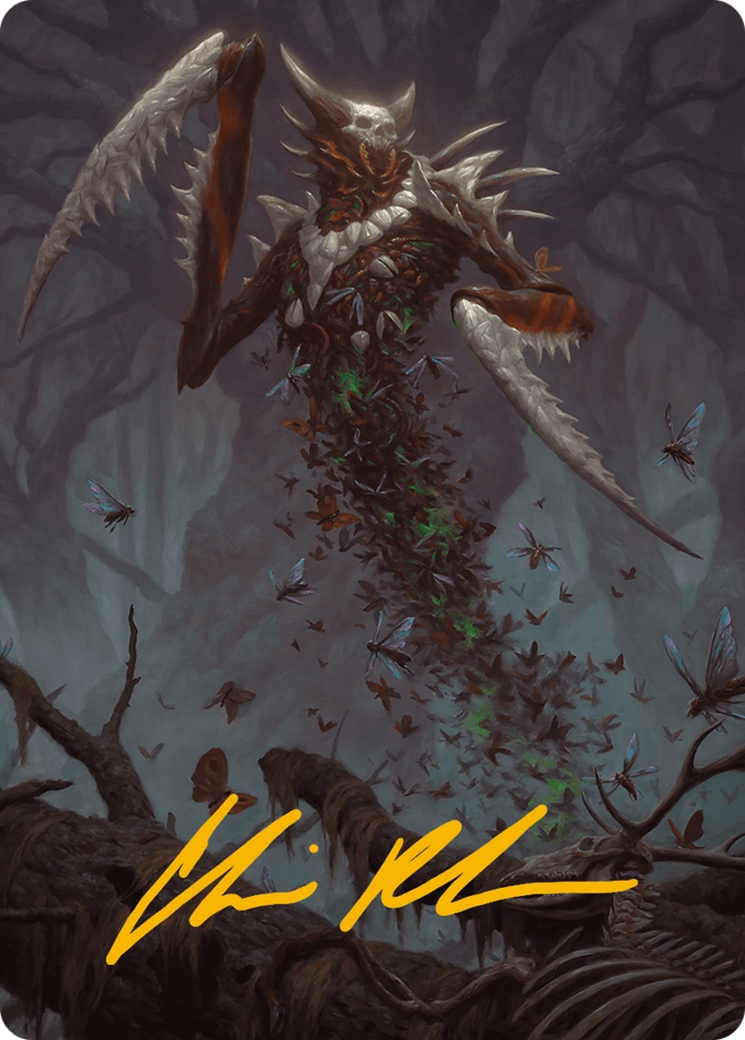 Grist, the Plague Swarm Art Card (Gold-Stamped Signature) [Modern Horizons 3 Art Series] | Exor Games Dartmouth