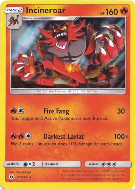 Incineroar (26/149) (Water Web Holo) [Sun & Moon: Base Set] | Exor Games Dartmouth