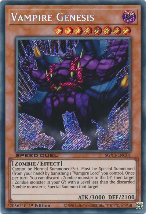 Vampire Genesis [SGX3-ENC01] Secret Rare | Exor Games Dartmouth