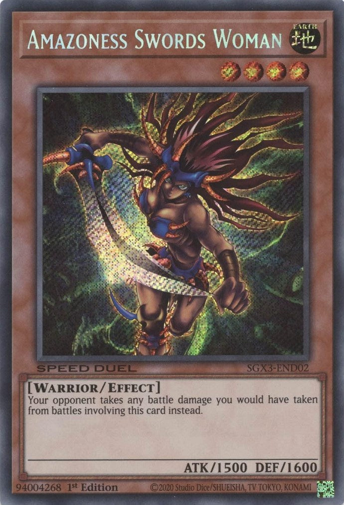 Amazoness Swords Woman [SGX3-END02] Secret Rare | Exor Games Dartmouth