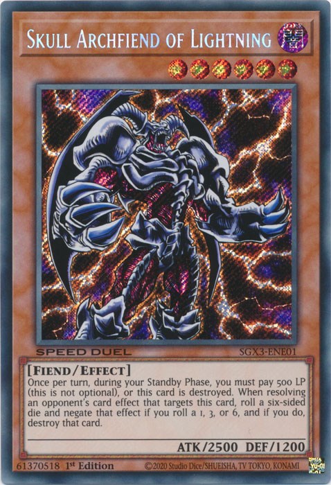 Skull Archfiend of Lightning [SGX3-ENE01] Secret Rare | Exor Games Dartmouth