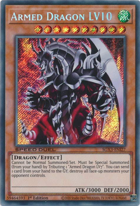 Armed Dragon LV10 [SGX3-ENI27] Secret Rare | Exor Games Dartmouth