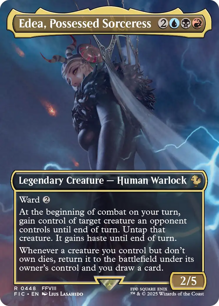 Edea, Possessed Sorceress (Borderless) [FINAL FANTASY Commander] | Exor Games Dartmouth