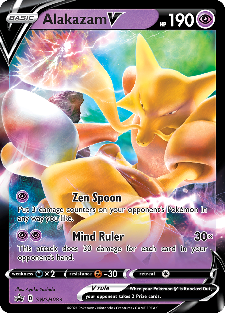 Alakazam V (SWSH083) (Jumbo Card) [Sword & Shield: Black Star Promos] | Exor Games Dartmouth