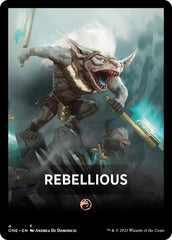 Rebellious Theme Card [Phyrexia: All Will Be One Tokens] | Exor Games Dartmouth