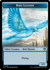 Dragon Elemental // Bird Illusion Double-Sided Token [Outlaws of Thunder Junction Commander Tokens] | Exor Games Dartmouth