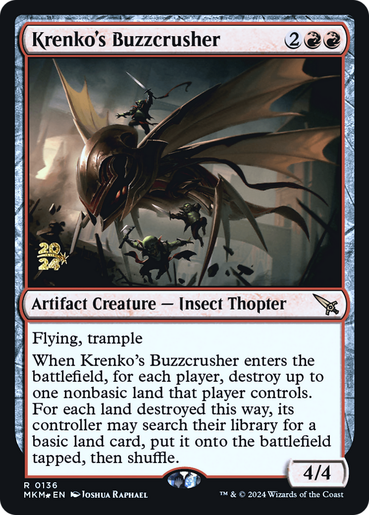 Krenko's Buzzcrusher [Murders at Karlov Manor Prerelease Promos] | Exor Games Dartmouth