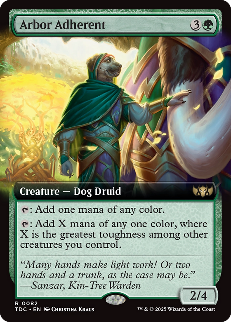 Arbor Adherent (Extended Art) [Tarkir: Dragonstorm Commander] | Exor Games Dartmouth