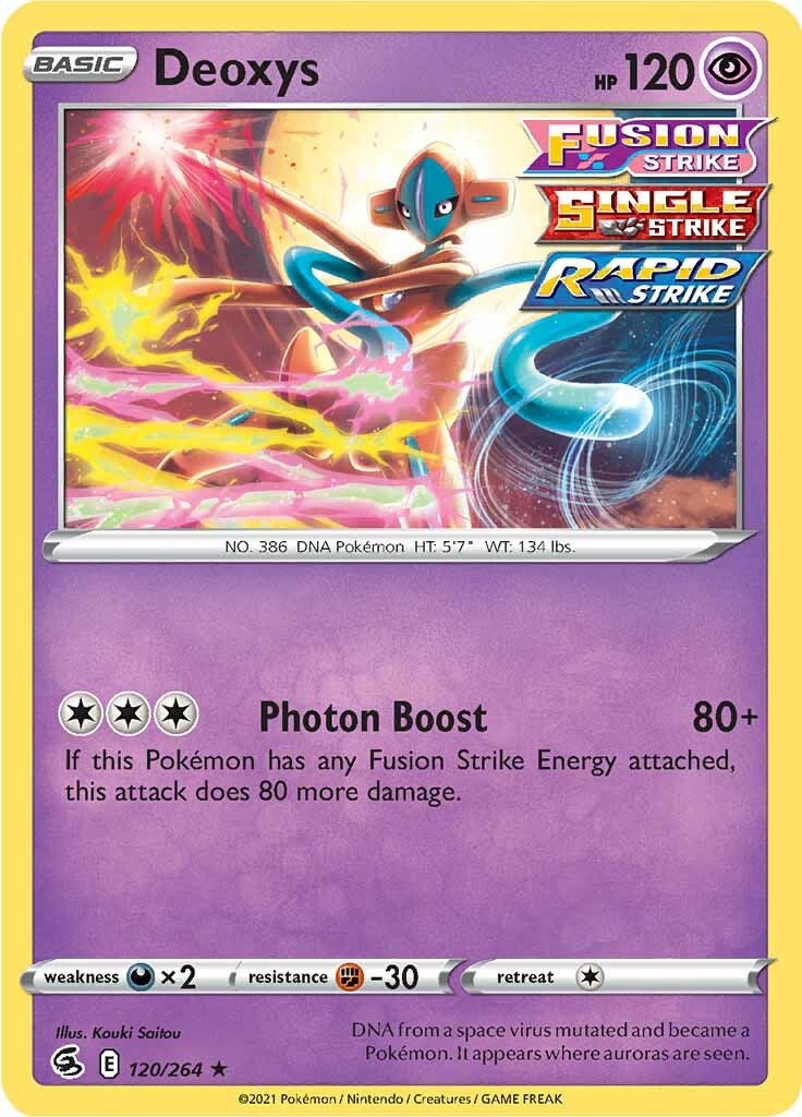 Deoxys (120/264) [Sword & Shield: Fusion Strike] | Exor Games Dartmouth