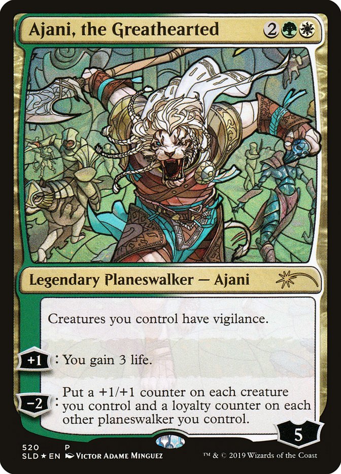 Ajani, the Greathearted (Stained Glass) [Secret Lair Drop Promos] | Exor Games Dartmouth