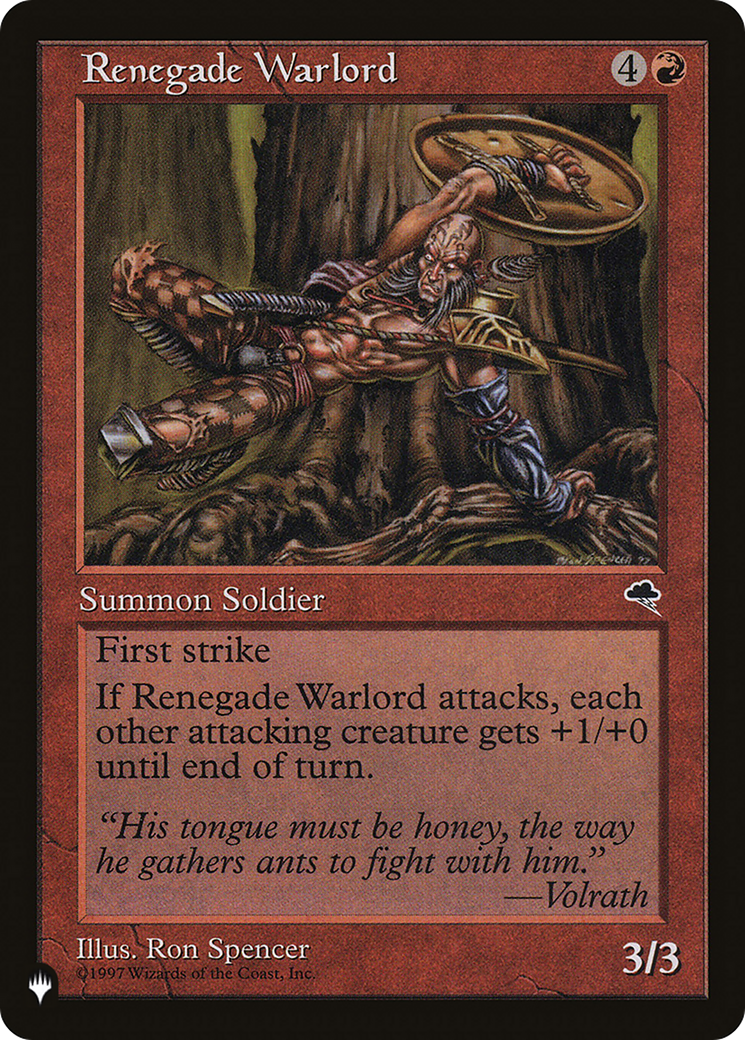 Renegade Warlord [The List Reprints] | Exor Games Dartmouth