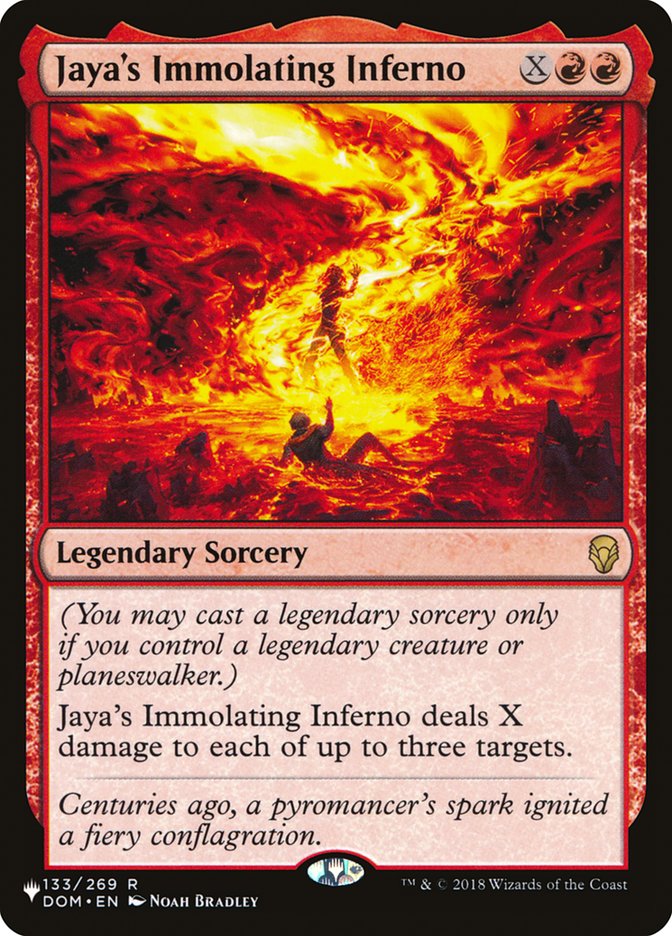 Jaya's Immolating Inferno [The List] | Exor Games Dartmouth