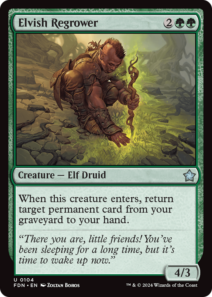 Elvish Regrower [Foundations] | Exor Games Dartmouth