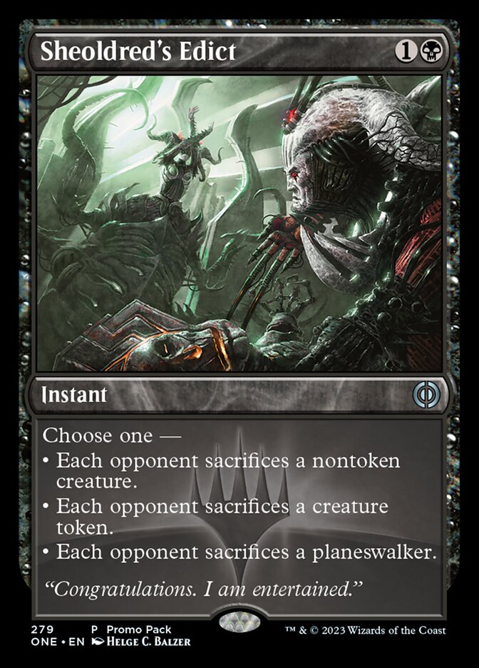Sheoldred's Edict (Promo Pack) [Phyrexia: All Will Be One Promos] | Exor Games Dartmouth