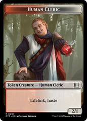 Human Cleric // Plot Double-Sided Token [Outlaws of Thunder Junction: Breaking News Tokens] | Exor Games Dartmouth