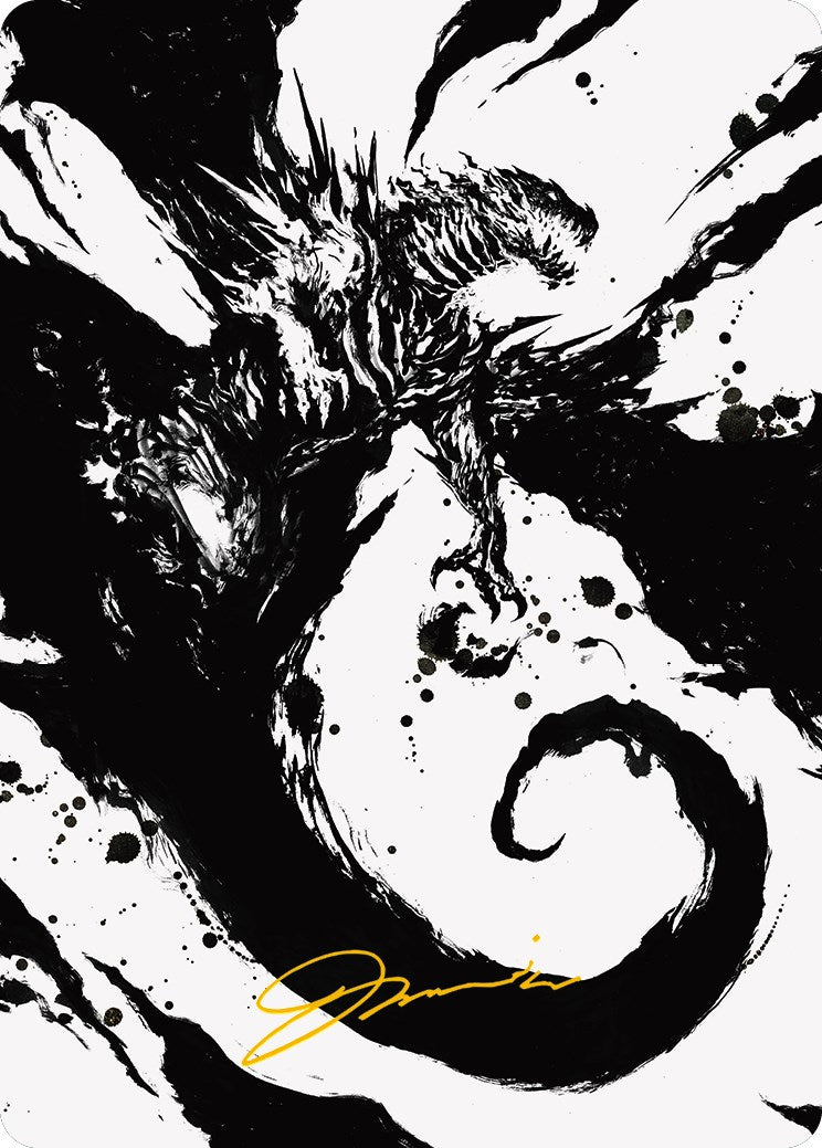 Capricious Hellraiser Art Card (Gold-Stamped Signature) [Phyrexia: All Will Be One Art Series] | Exor Games Dartmouth