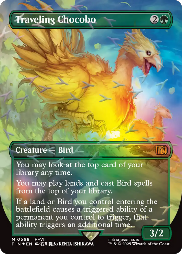 Traveling Chocobo (Borderless) (Chocobo Track Foil) [FINAL FANTASY] | Exor Games Dartmouth