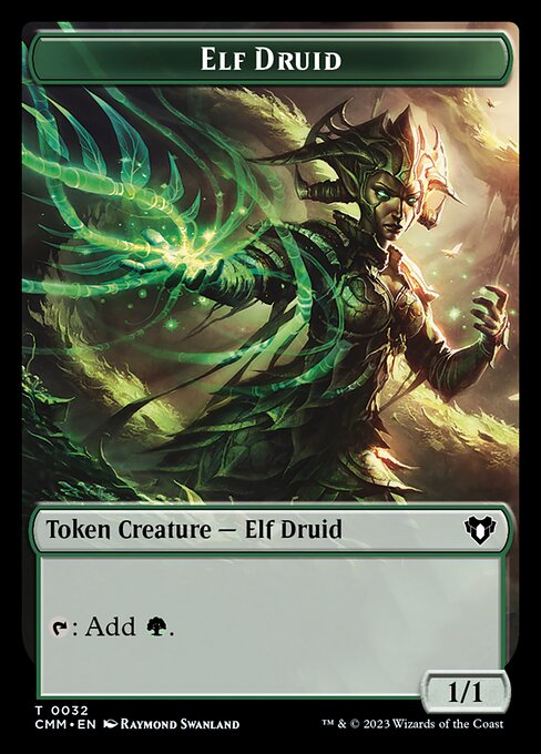 Saproling // Elf Druid Double-Sided Token [Commander Masters Tokens] | Exor Games Dartmouth