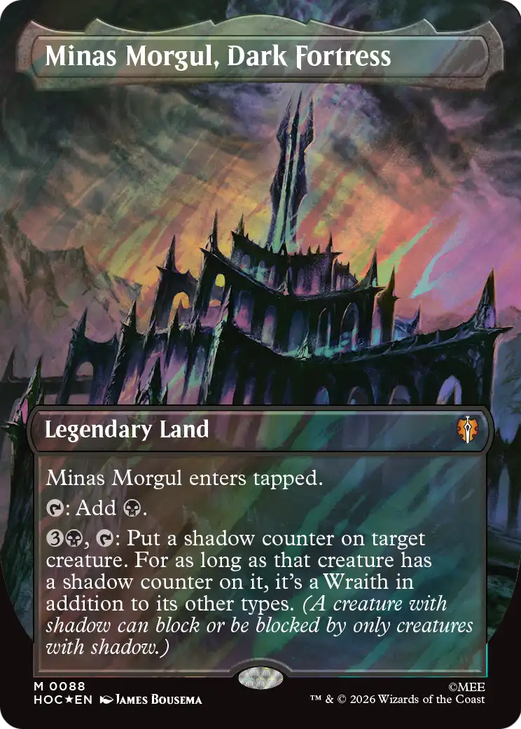 Minas Morgul, Dark Fortress (Borderless) (Surge Foil) [The Hobbit: Eternal-Legal] | Exor Games Dartmouth