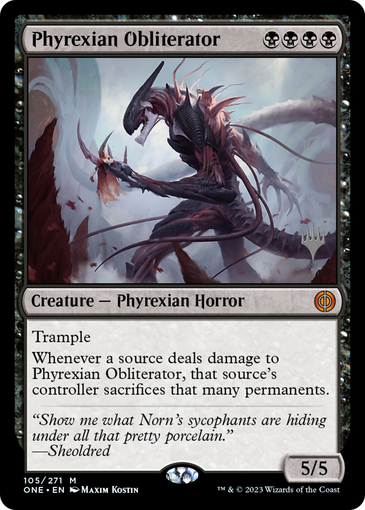 Phyrexian Obliterator (Promo Pack) [Phyrexia: All Will Be One Promos] | Exor Games Dartmouth