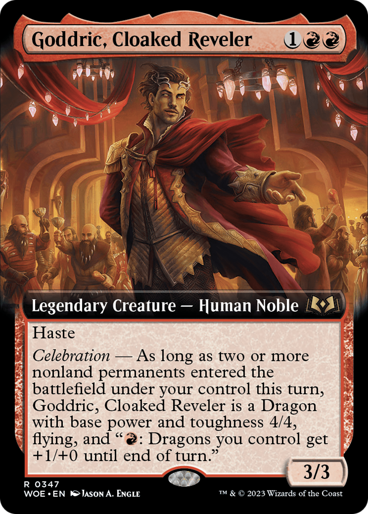 Goddric, Cloaked Reveler (Extended Art) [Wilds of Eldraine] | Exor Games Dartmouth