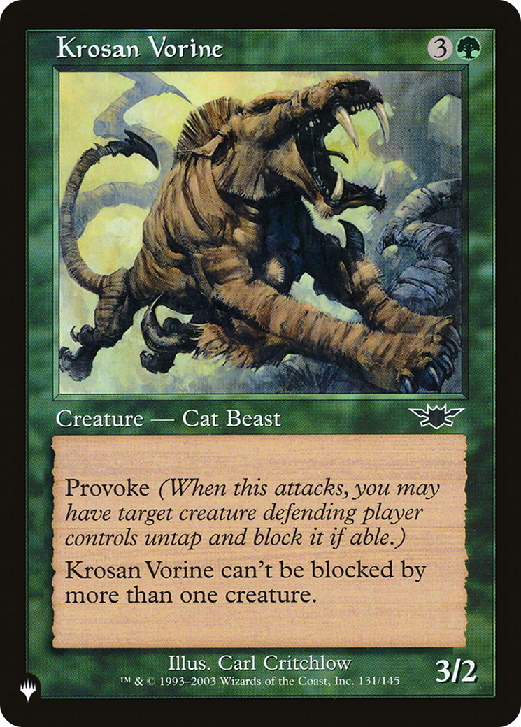 Krosan Vorine [The List Reprints] | Exor Games Dartmouth